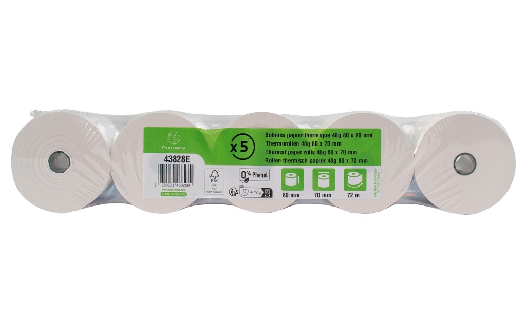 EXACOMPTA Rlx addition Thermo 80mmx72m (80 pces)