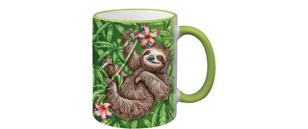 creanorm Tasse Wild Faultier, vert clair, 330 ml 330 ml, 1 Pièce/s, Vert clair