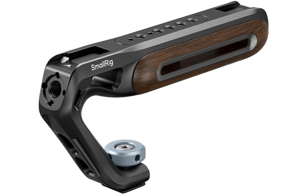 Smallrig Poignée supérieure en bois avec Cold Shoe Mount