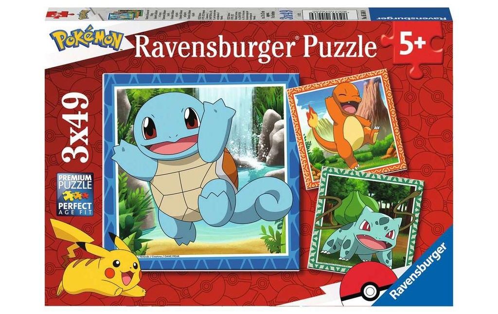 Ravensburger Puzzle Glumanda, Bisasam et Schiggy