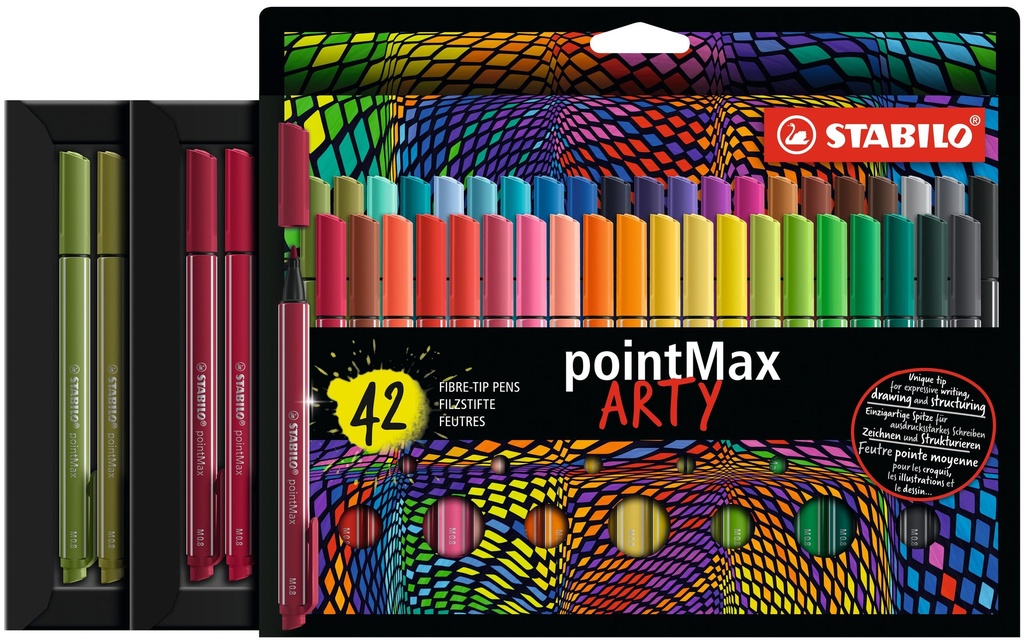 STABILO PointMax étui en carton ARTY 42e
