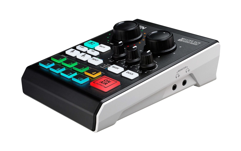 Aten Table de mixage UC8000 Mixeur audio MicLive 6CH