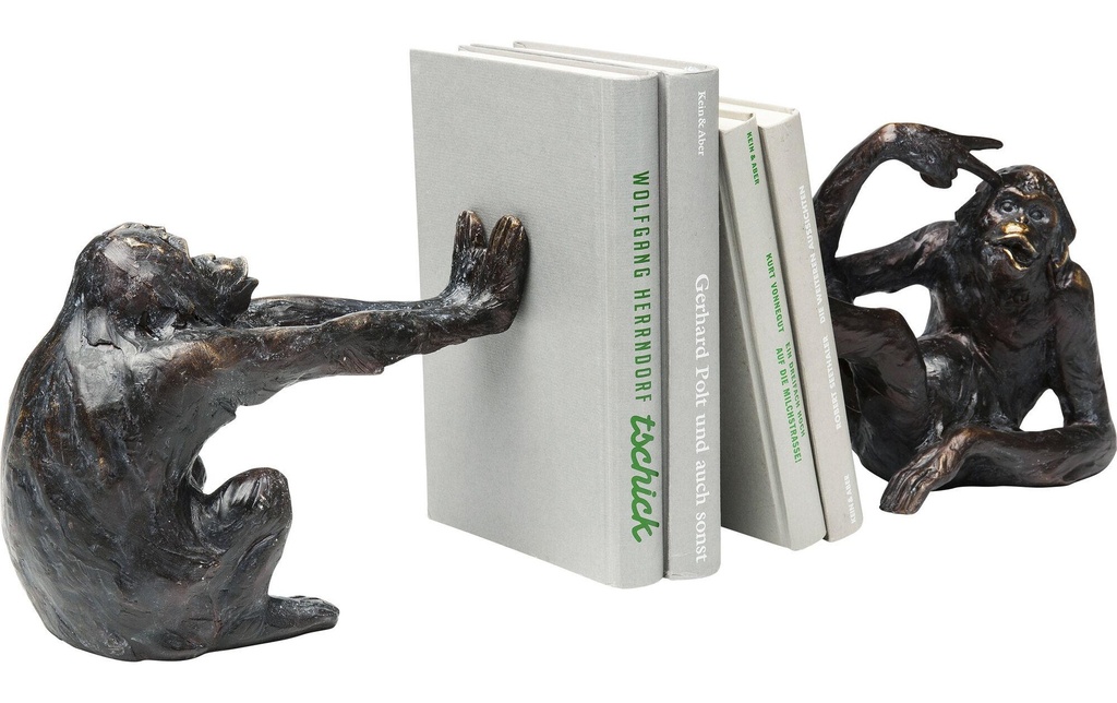 Kare Serre-livres Monkey Brun