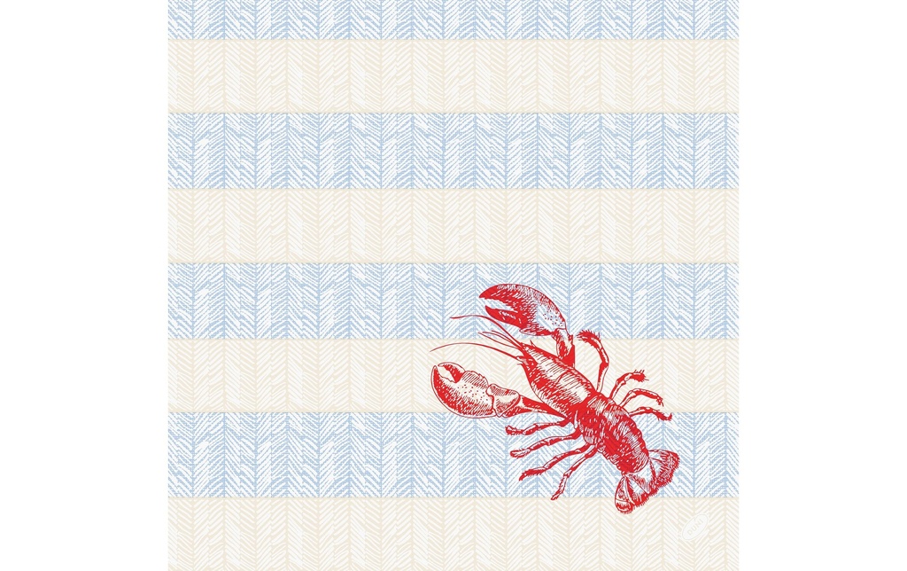 Duni Serviettes en papier Sea Delights 40 cm x 40 cm, 60 Pièce/s