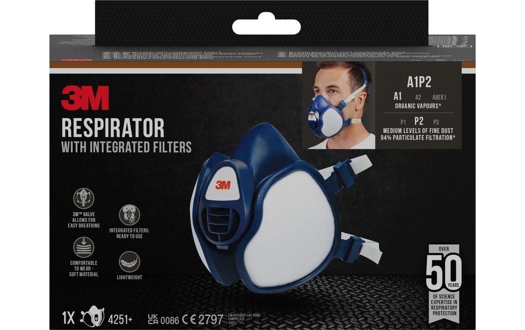 3M Masque de protection respiratoire 4251+ A1P2