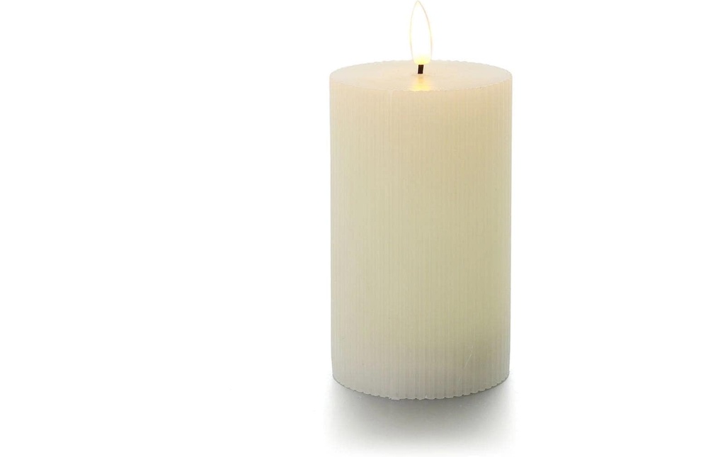 balthasar Bougie cylindrique LED Rainures, crème