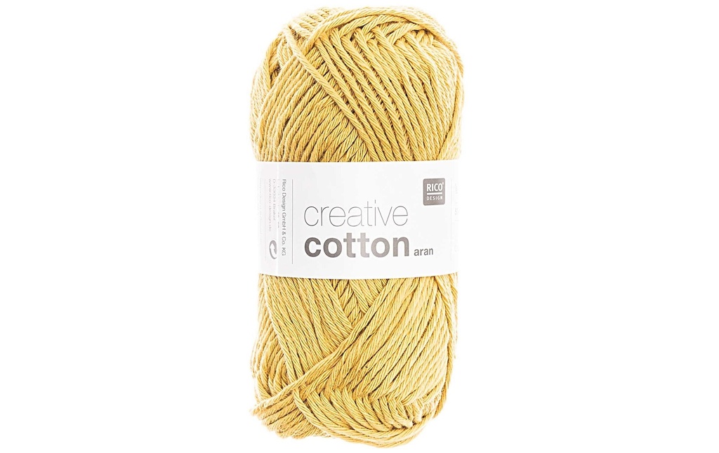 Rico Design Laine Creative Cotton Aran 50 g, maïs