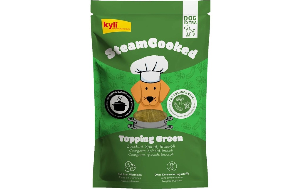 kyli Alimentation humide SteamCooked Topping Green, 200 g