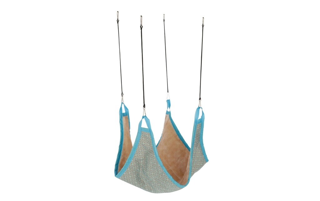 Kerbl Hamac pour les rongeurs, 45 x 45 cm, bleu/beige