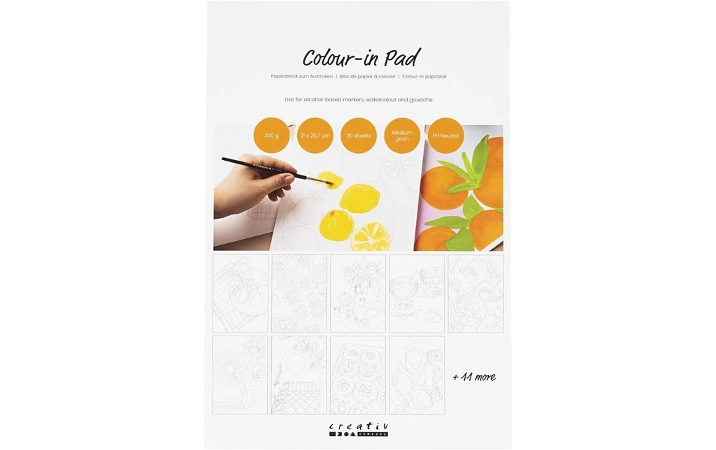 Creativ Company Papier aquarelle A4, 300 g/m², 20 feuilles