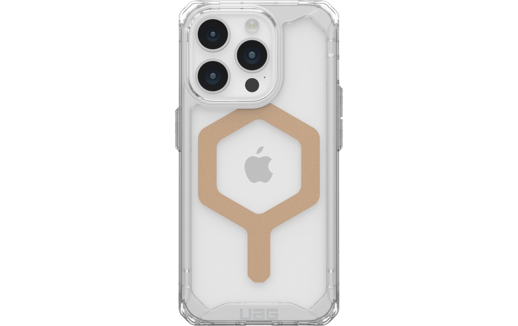 UAG Coque arrière Plyo MagSafe Apple iPhone 15 Pro Ice/Gold