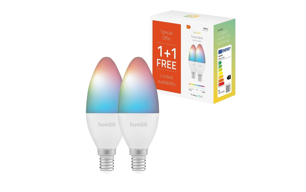 hombli Ampoules E14 (4.5W) RGB + CCT 1+1 Pack