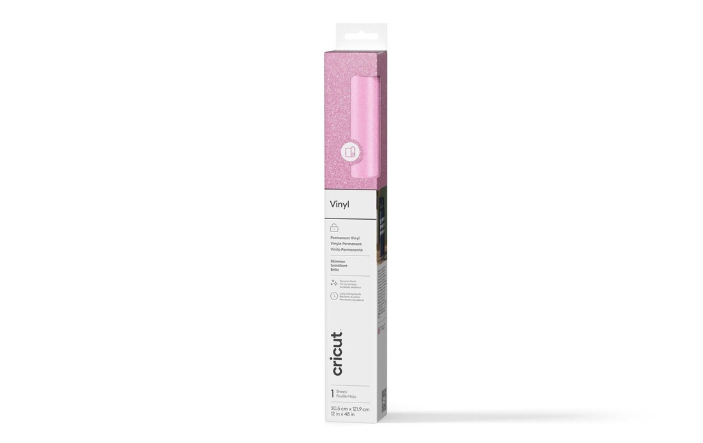 Cricut Film de vinyle Brillance permanente 30.5 x 122 cm, 1 Pièce/s, Rose