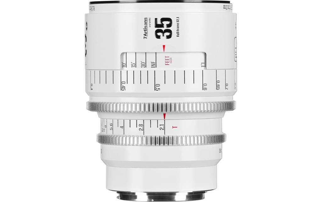 7Artisans Longueur focale fixe 35mm T/2.1 INFINTE Blanc – Canon EF