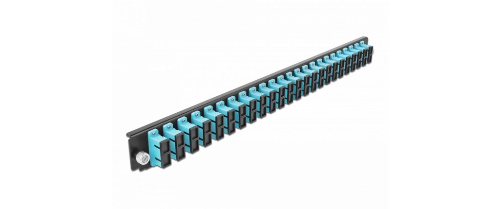 Delock Plaque de distribution Panneau avant 24 Port SC Duplex OM3 MM aqua
