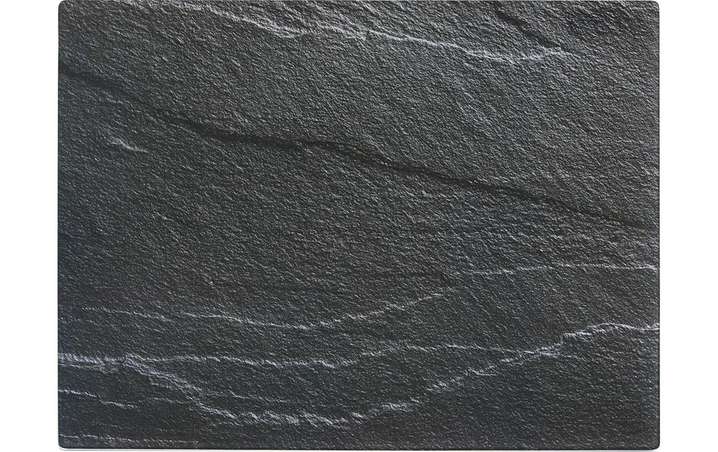 Zeller Present Planche à découper Ardoise 40 x 30 cm, verre, anthracite