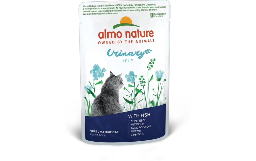 Almo Nature Alimentation humide Holistic Functional Urinary Help avec poisson 70 g