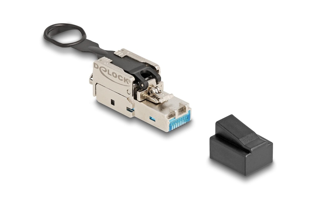 Delock Connecteur RJ45 Cat.6A à confectionner sur le terrain 1 Pièce/s, Argenté