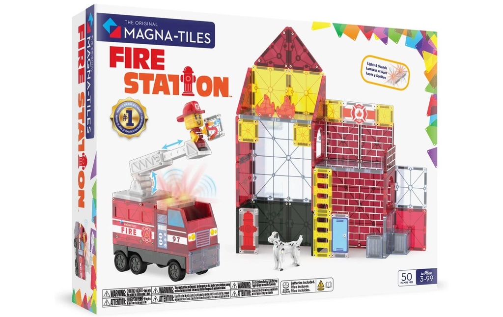 Magna-Tiles Fire Station 50 pièces