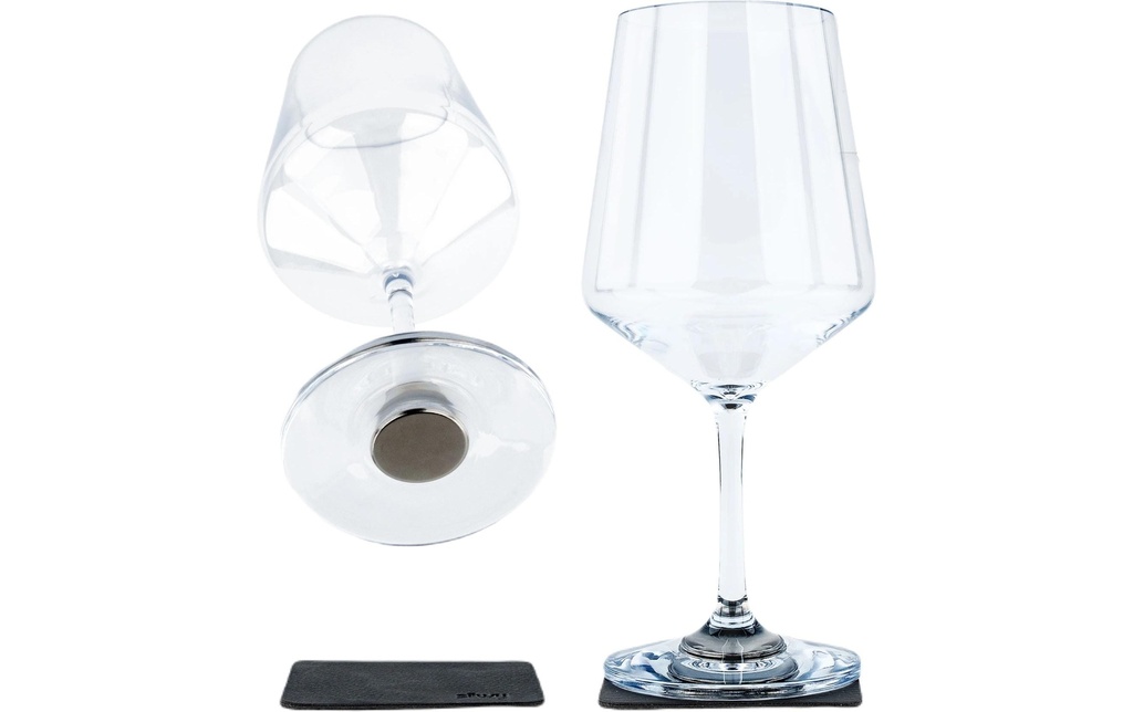 Silwy Verres en plastique magnétiques, Lot de 2