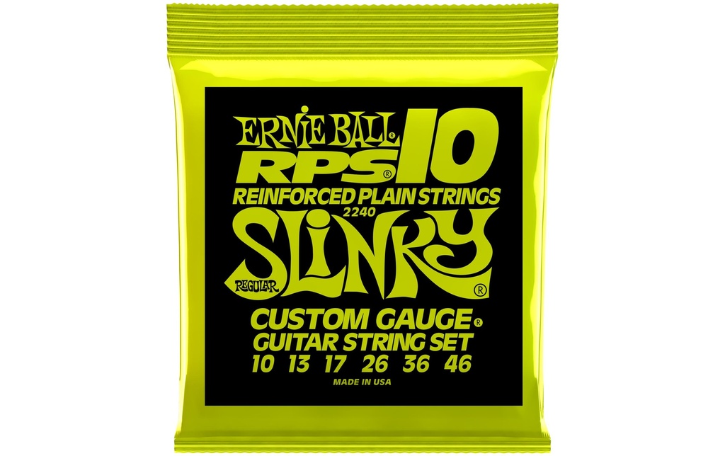 Ernie Ball Cordes de guitare 2240 Slinky RPS – Regular 10-46