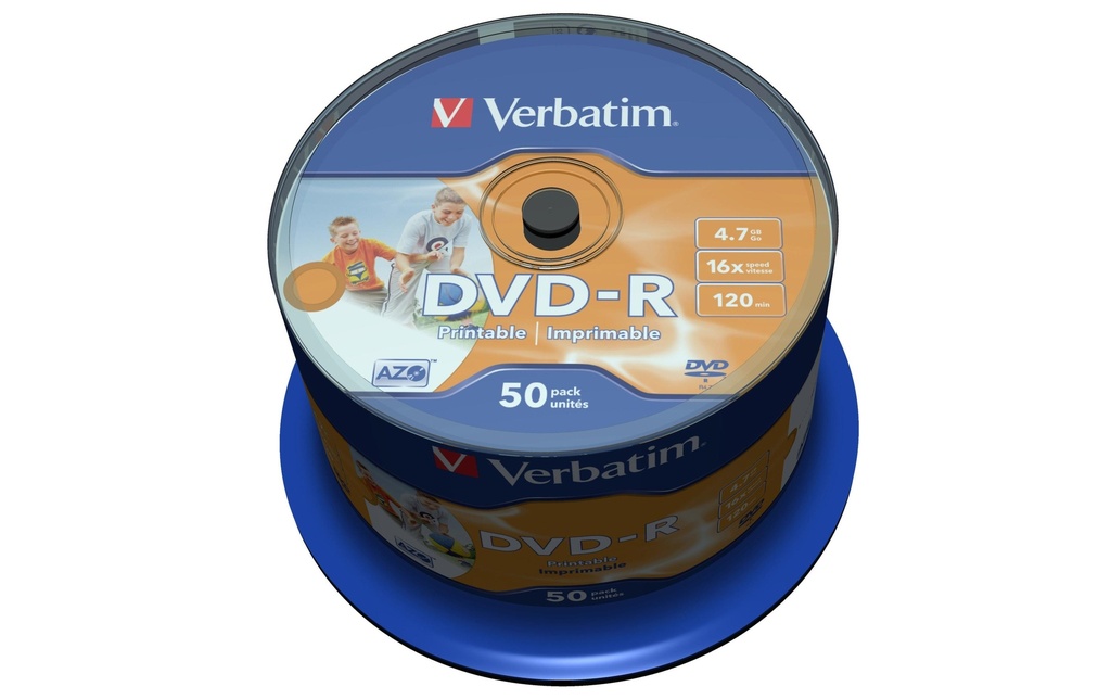 Verbatim DVD-R 4.7 GB, tour (50 Pièce/s)