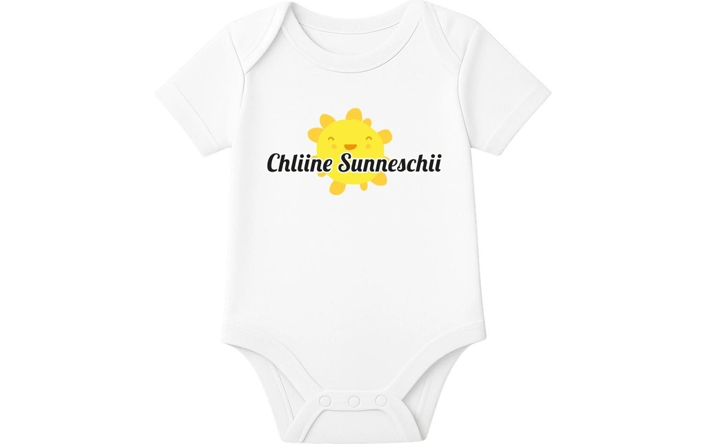 Trendcompany Body pour bébé Chouette soleil, 62/68, blanc