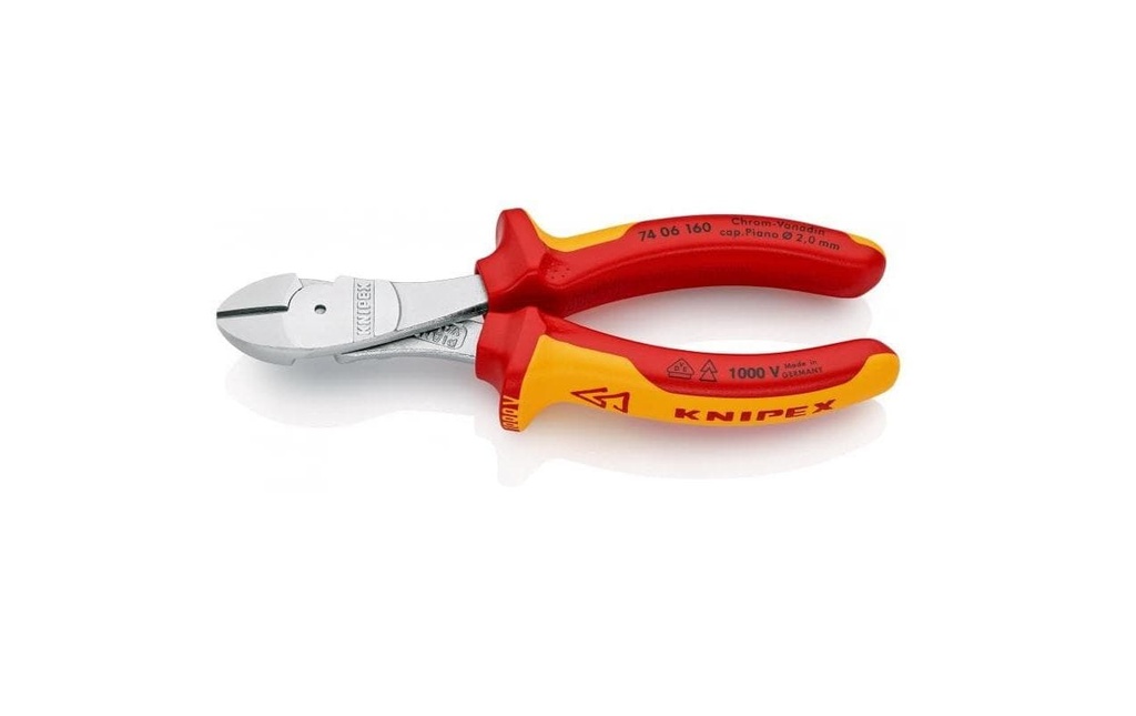Knipex Pinces coupantes de côté à forte démultiplication VDE 160 mm
