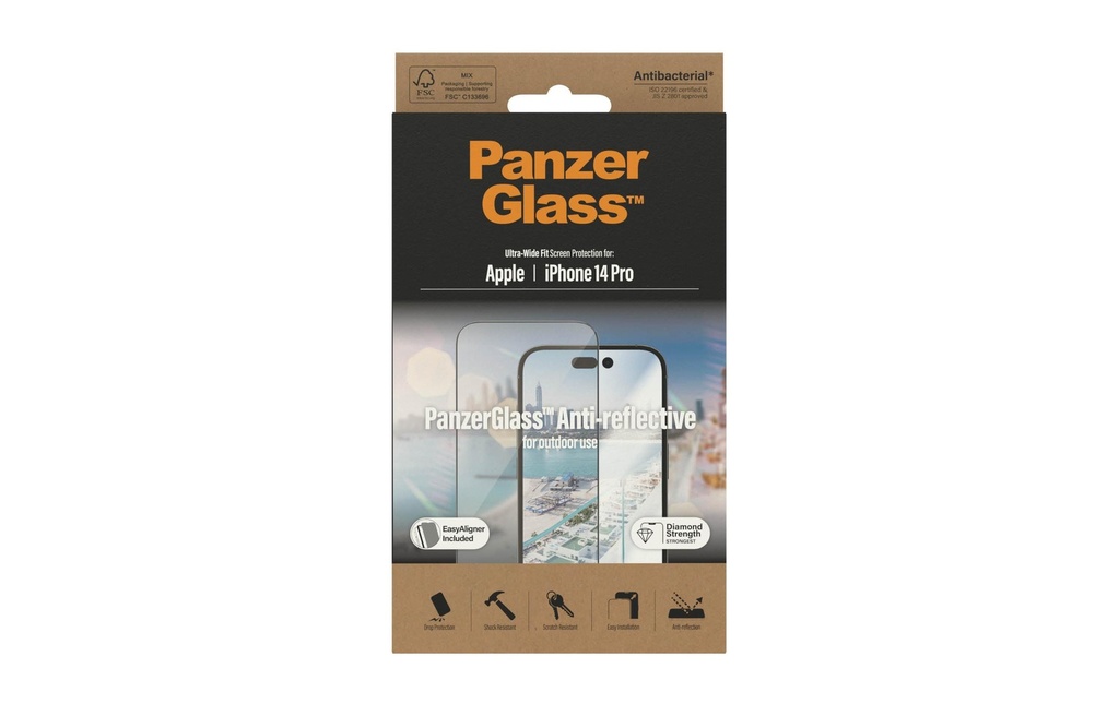 Panzerglass Protection d’écran Ultra Wide Fit Anti Reflective iPhone 14 Pro