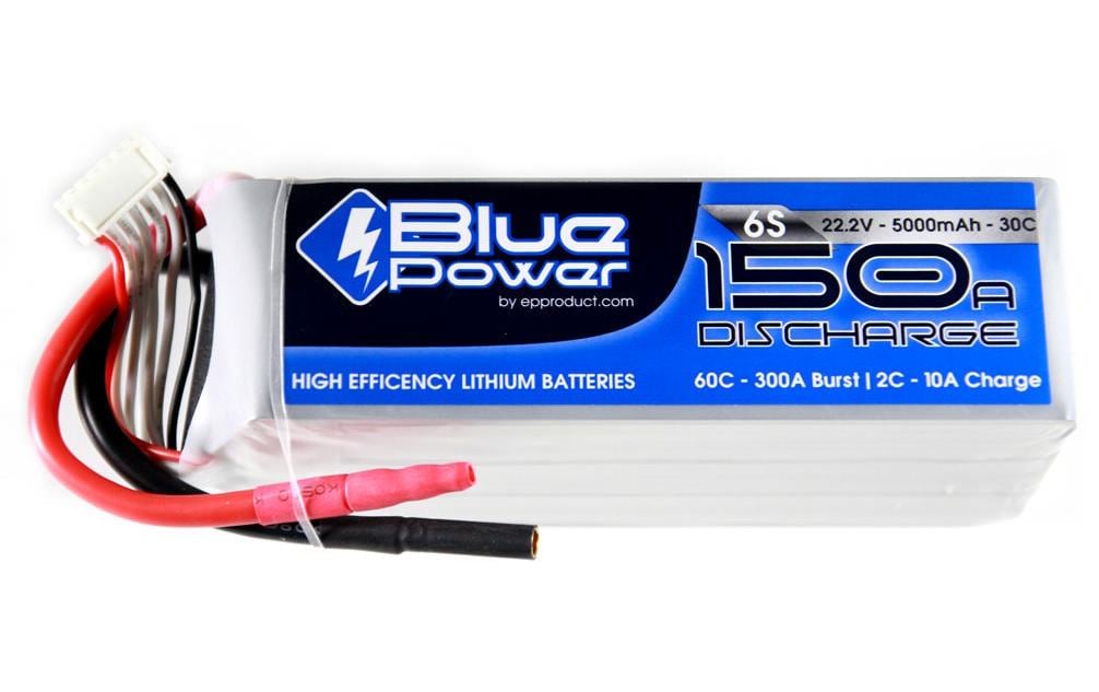 EP Batterie RC LiPo 5000 mAh 22,2 V 30C BluePower