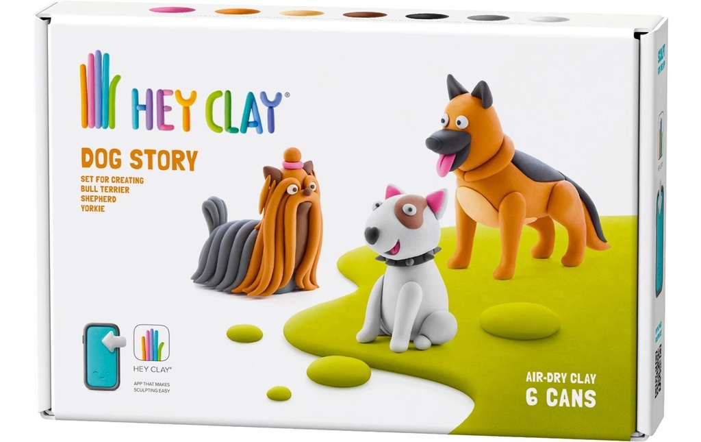 Max Bersinger Pâte à modeler Hey Clay chiens 6 boîtes