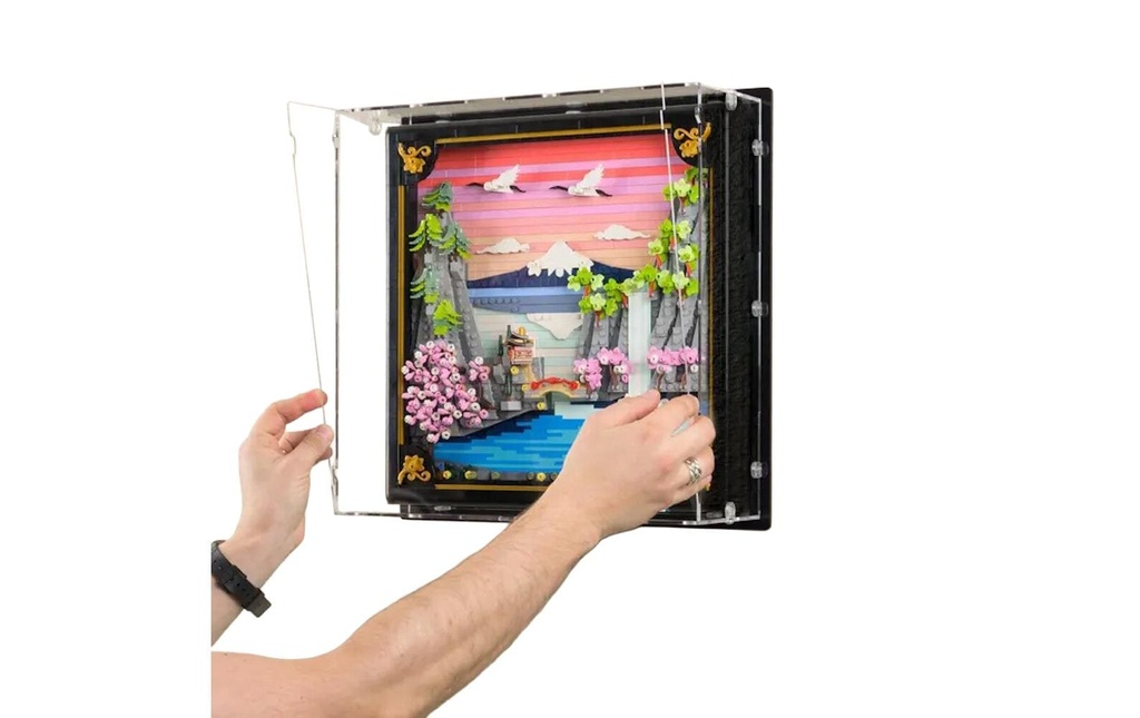iDisplayit Présentoir mural en acrylique LEGO 31218 3 mm Noir