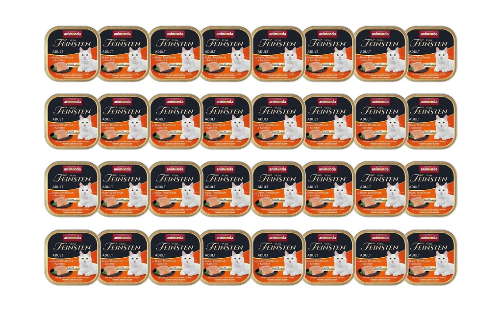 animonda Alimentation humide Noyau gourmand Vom Feinsten poulet/bœuf 32 x 100g