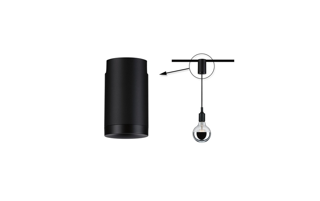 Paulmann Adaptateur universel URail pour suspension, Noir