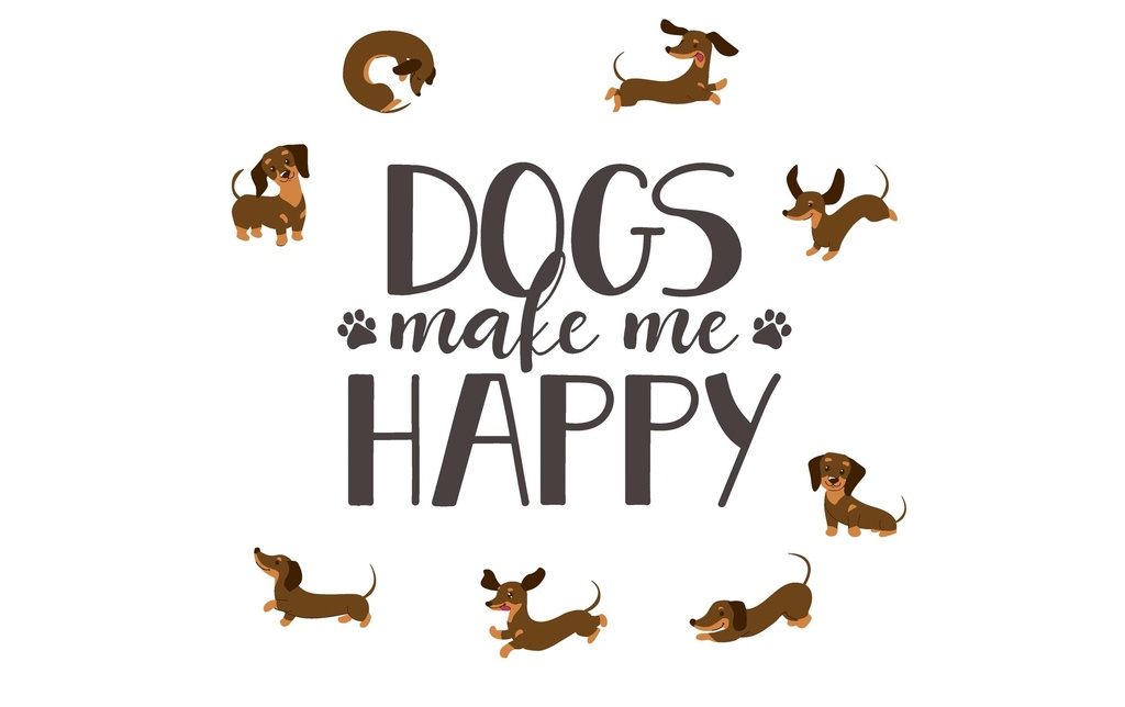 Paper + Design Serviettes en papier Dog makes me Happy 33 cm x 33 cm, 20 Pièce/s