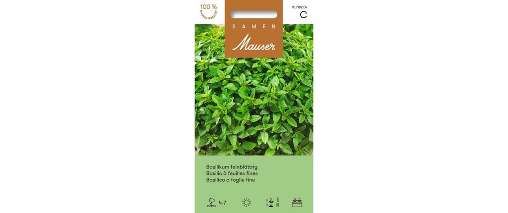 Samen Mauser Semence Basilic à feuilles fines