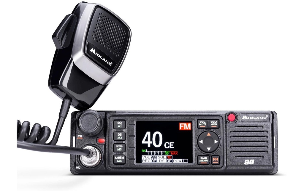 Midland Appareils radio CB M88 12 V / 24 V AM FM 27 MHz