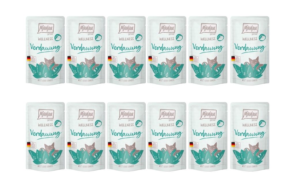 Mjamjam Alimentation humide Bien-être digestif Bœuf, 12 x 125 g