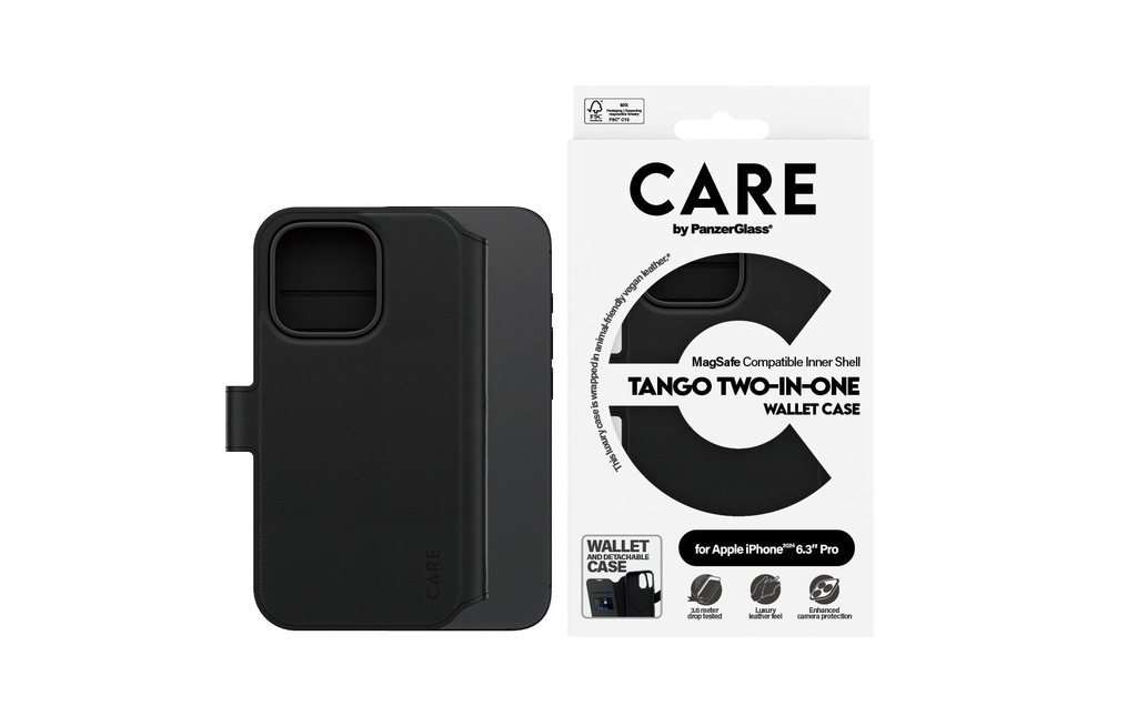 CARE Coque arrière Feature Tango 2-in-1 iPhone 16 Pro Noir