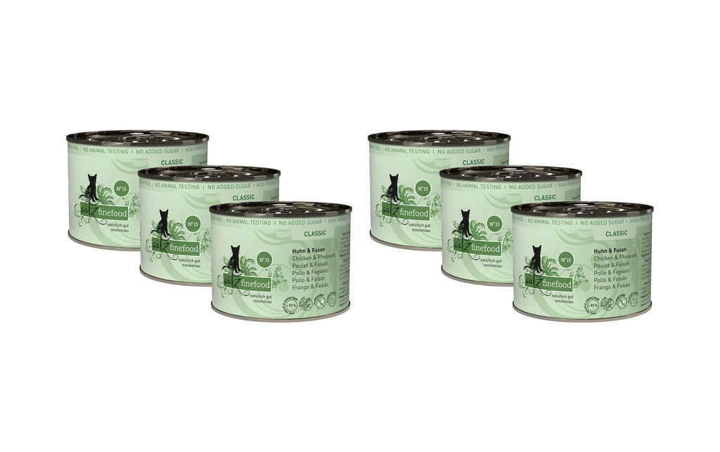 catz finefood Alimentation humide No.15 Poulet & faisan, 6 x 200 g