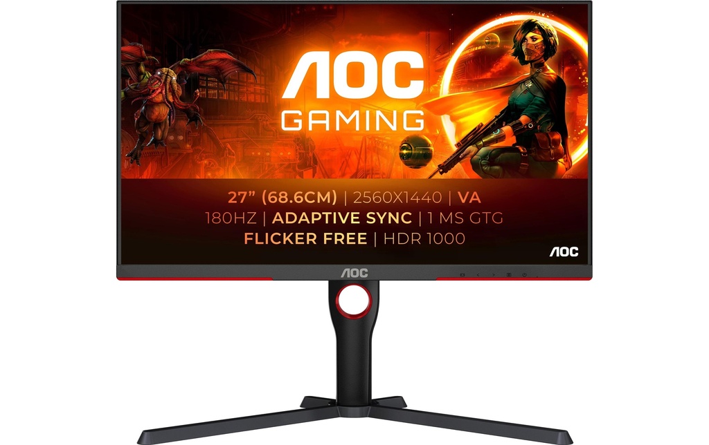 AOC Moniteur Q27G3XMN/BK 27 , 2560 x 1440 (WQHD)