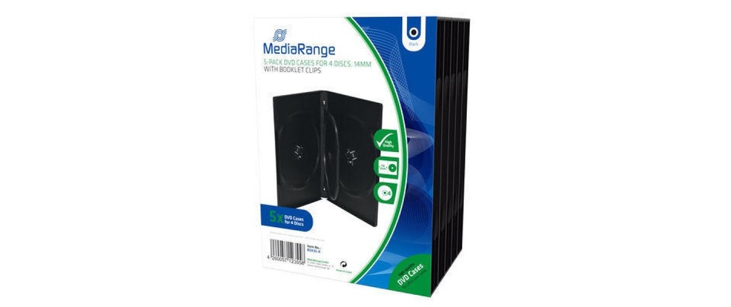 MediaRange Housse DVD 4 Disc