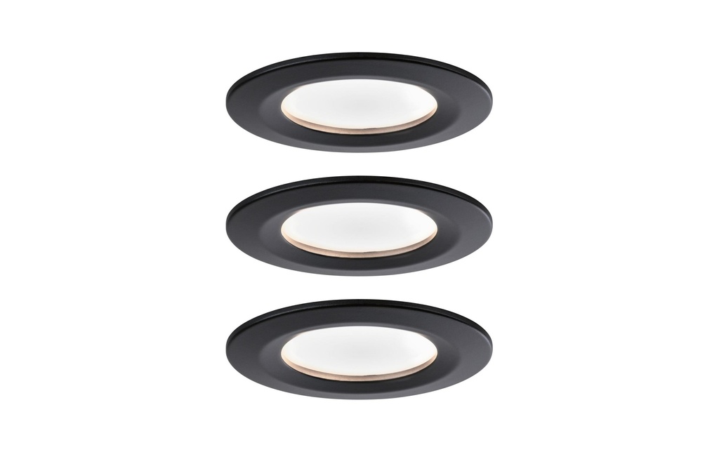 Paulmann Spot encastré Nova Coin Starr Set, 3 x 6 W, 2700 K, noir