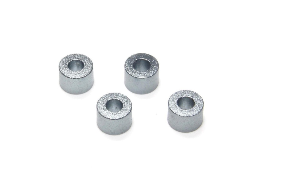 EP Douille d’écartement 5mm M3  Ø7 mm Aluminium, 4 pièces
