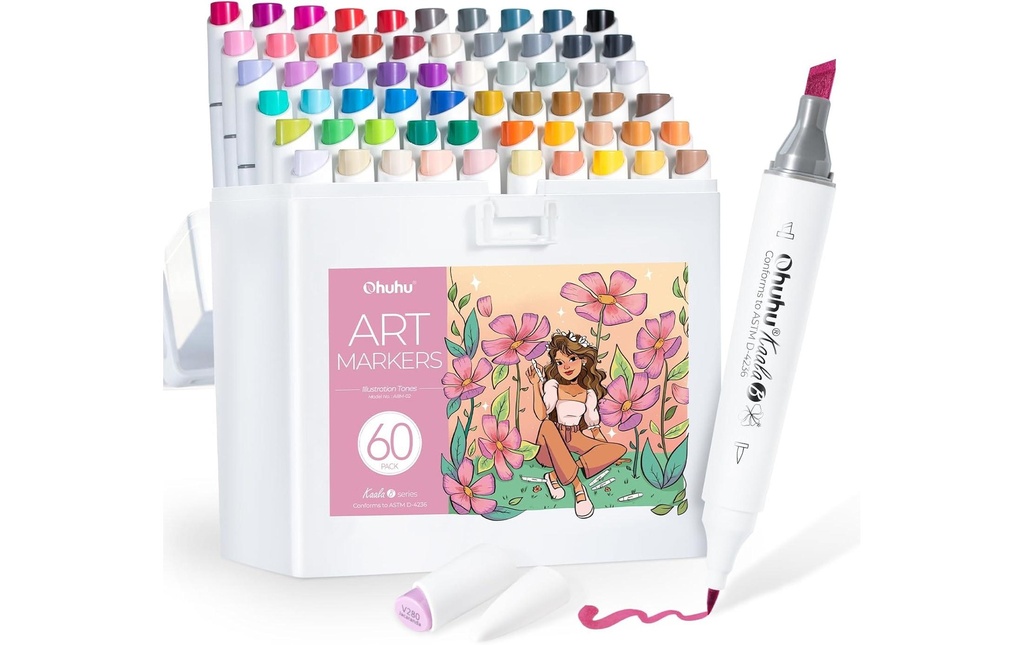 Ohuhu Marqueur d'art Kaala 60 pièces