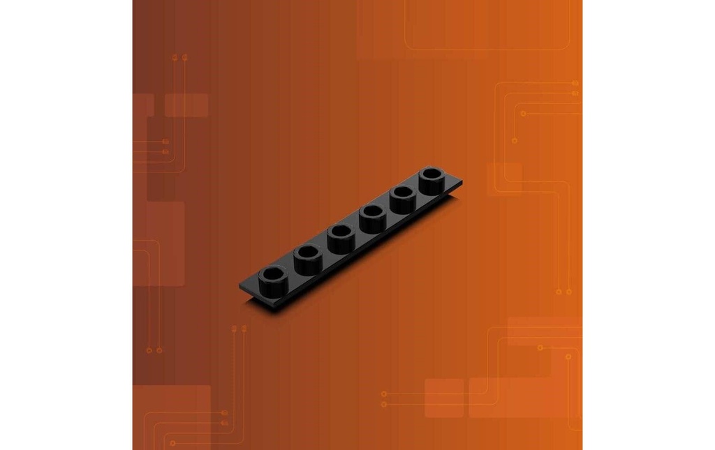 Light My Bricks 2.0 Tether Plaque de connexion 1 x 6 Noir