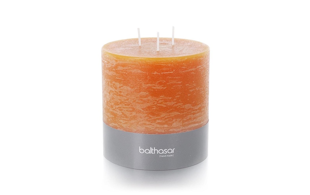 balthasar Bougie multi-mèches Rustico 12 cm x 12 cm, Orange