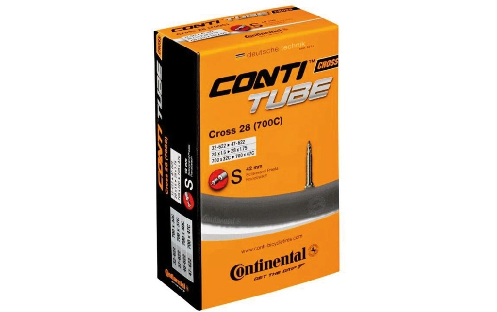 Continental Chambre à air de vélo Cross Sclaverand/Presta 28