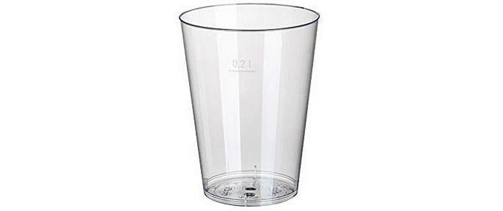 Papstar Gobelets jetables Gobelet transparent PS 2 dl 10 Pièce/s