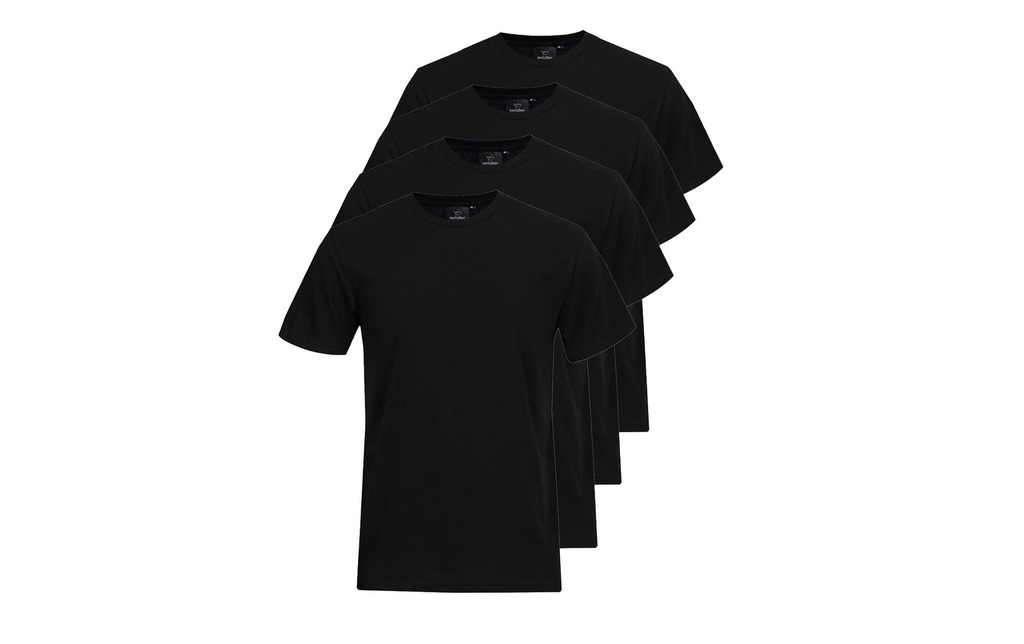 Switcher 4er-Pack Unisex T-Shirt Max Noir, L